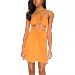 For Love & Lemons x REVOLVE Mallory Mini Dress Orange SIZE Medium